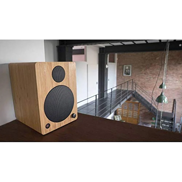 wavemaster CUBE MINI NEO bamboo - Regallautsprecher-System (36 Watt) mit Bluetooth-Streaming, Digitalanschluss und IR-Fernbedienung, Aktiv-Boxen, Nutzung für TV-Tablet-Smartphone, Bambus (66372) – Bild 3