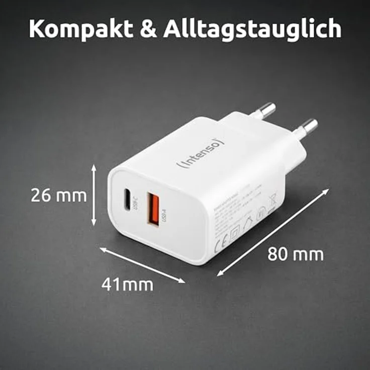 Intenso Intenso Power Adapter 30W, USB-A und USB-C Induktions-Ladegerät für schnelles und effizientes Laden – Bild 6