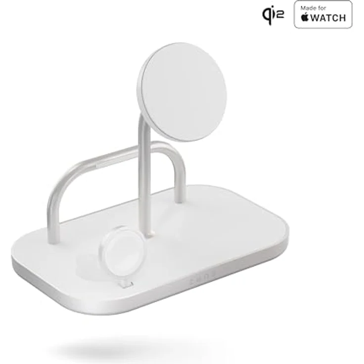 OtterBox Zens 4-in-1 Wireless Charger, MagSafe und Qi2-kompatibles Ladegerät mit 15 W, inkl. 65-W-Netzadapter und 1,5 m Kabel, Weiß – Bild 3