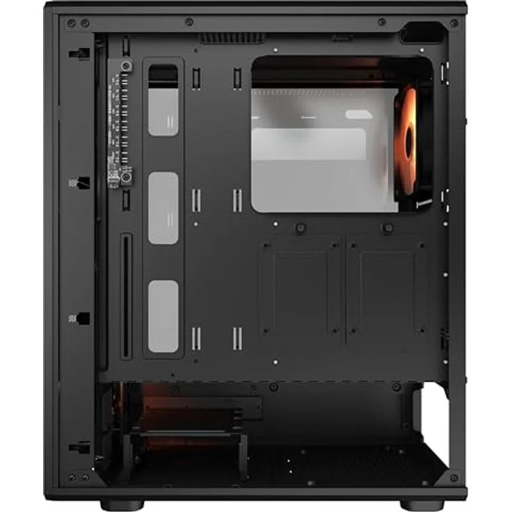 Cougar Midi-Tower Gehäuse Airface Pure PRO, ARGB, Schwarz, für ATX, mATX, Mini-ITX, mit 3 vorinstallierten 120 mm Lüftern und seitlichem Sichtfenster – Bild 4