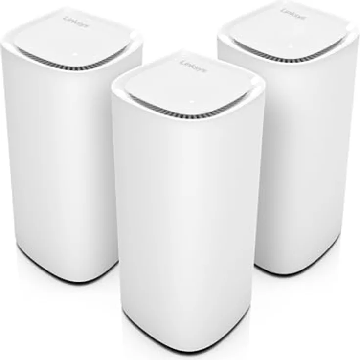 Linksys Velop Pro 7 Mesh WiFi 7 System MBE7003 – Tri-Band, mehr als 10 Gbit/s, bis zu 825 m² Abdeckung – 3er-Pack