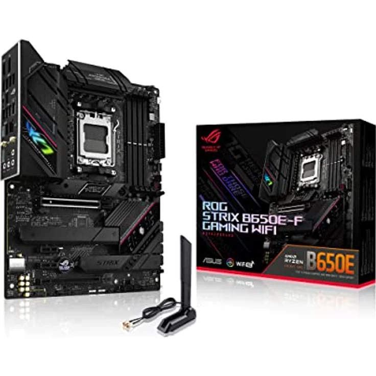 ASUS ROG STRIX B650E-F GAMING WIFI, Mainboard mit PCIe 5.0, WiFi 6E und fortschrittlichem Power-Design für Ryzen-Prozessoren, ATX – Bild 1