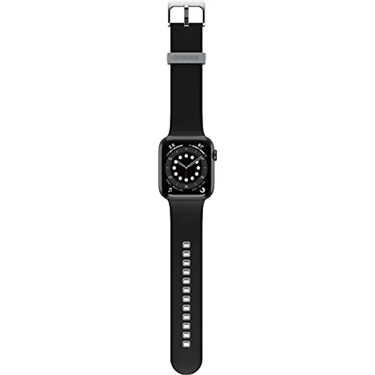OtterBox All Day Uhrenarmband für Apple Watch Series 9/8/7/6/SE 2. gen/SE 1. gen/5/4/3-42mm/44mm/45mm, Weiches, Angenehmes und Strapazierfähiges Silikonband für Apple Watch, Autobahn Black – Bild 2