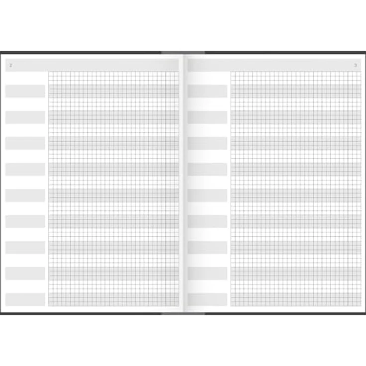 König & Ebhardt Notizbuch EBHARDT Geschäftsbuch DIN A4 kariert, schwarz, Hardcover, 192 Seiten – Bild 3
