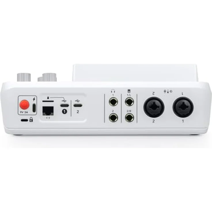 RODE Rodecaster Duo Station Weiss, Audio Production Studio mit 2x XLR/TRS-Combo-Eingängen und 6 programmierbaren Smart Pads, inkl. keepdrum Kopfhörer – Bild 3