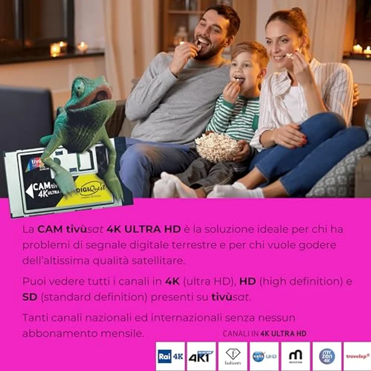 Digiquest CAM Tivùsat 4K Ultra HD Schwarz – Bild 5