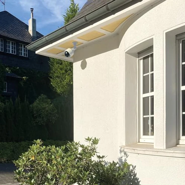 BASI Dummy Überwachungskamera Attrappe, 4-tlg. Spar-Set mit rotem Blinklicht, IP23 geprüft, batteriebetrieben – Bild 4
