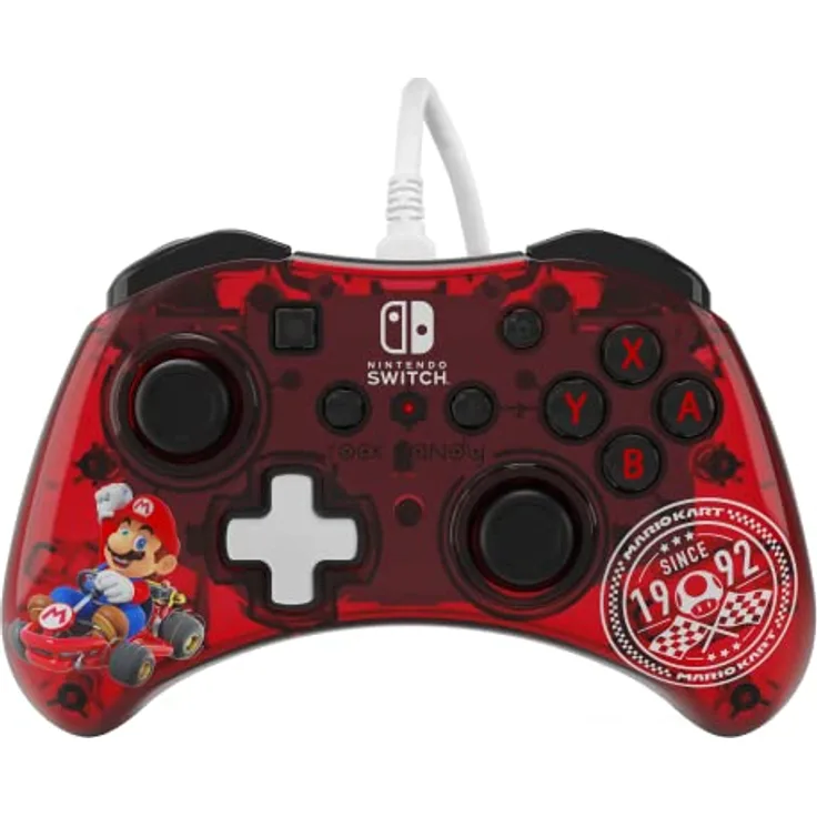 PDP Rock Candy verkabelt Gaming Switch Pro Controller - Official License Nintendo - OLED / Lite Compatible - Compact, Durable Travel Controller - Mario Kart