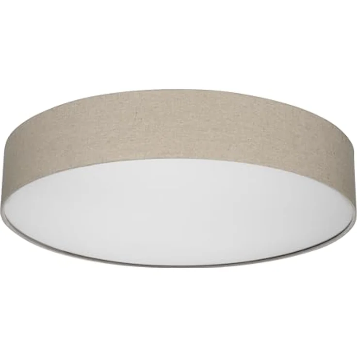 REV Deckenleuchte 60cm mit Stoff-Lampenschirm im Vintage-Look, taupe - ideal für Schlafzimmer & Wohnzimmer – Bild 1