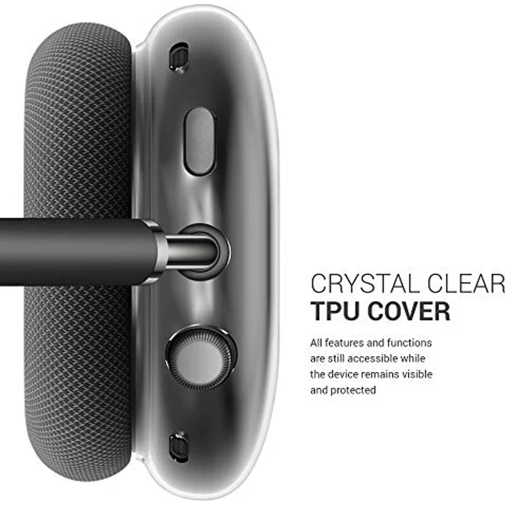 kwmobile TPU Silikon Cover kompatibel mit Apple AirPods Max Hülle - Transparente Kopfhörer Schutzhülle aus robustem Silikon – Bild 3