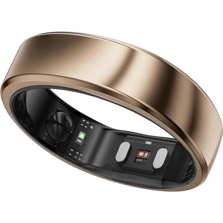 RingConn Gen 2 Air, Fitness-Tracker Smart Ring mit Gesundheitsüberwachung und IP68 Wasserschutz, Dune Gold