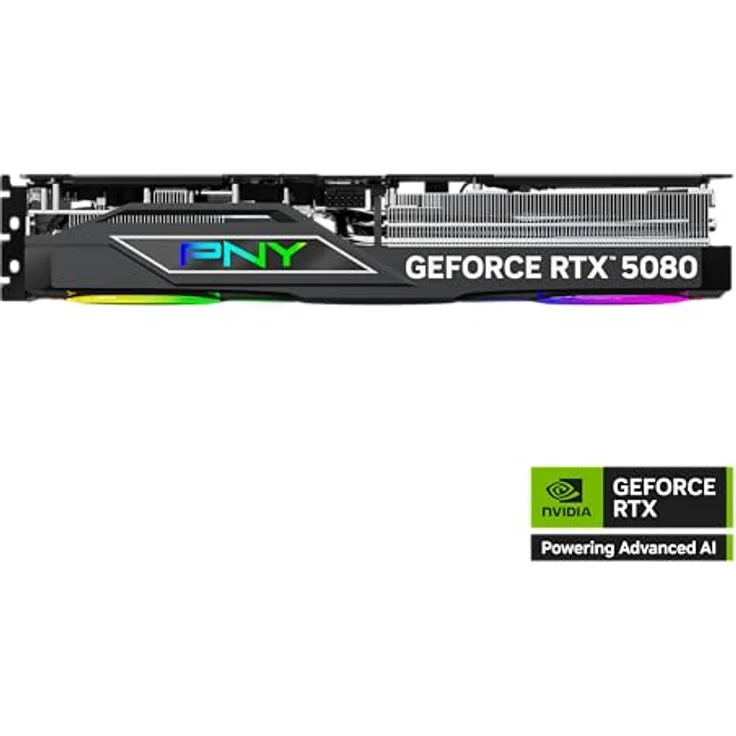 PNY GeForce RTX 5080 Epic-X OC, 16384 MB GDDR7 Next-Gen-Grafikkarte mit Triple-Fan-Kühlerdesign, RGB-LED-Beleuchtung – Bild 5