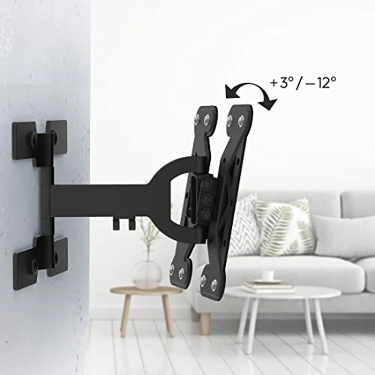 TV-Wandhalterung, schwenkbar, neigbar, extra flach, 122 cm (48") bis 25 kg – Bild 4