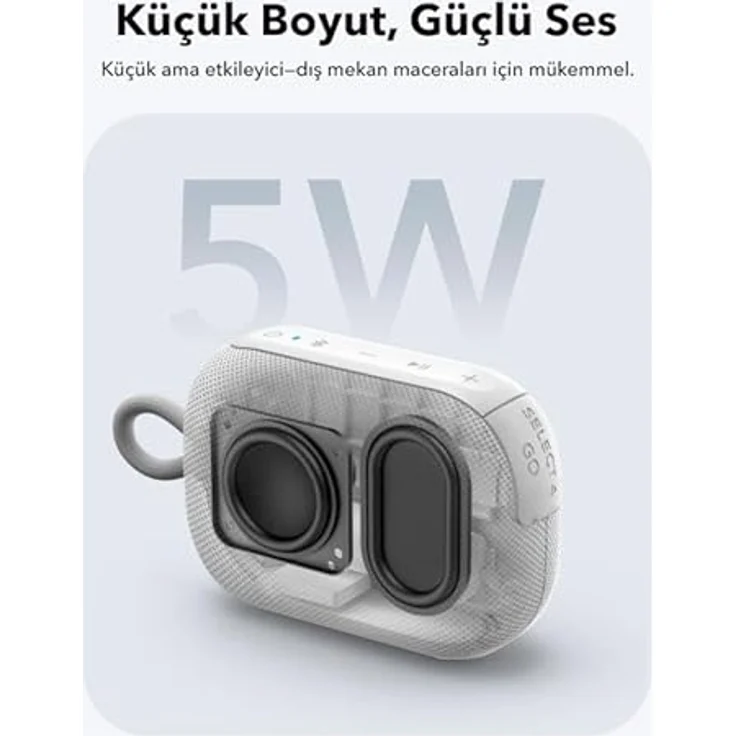 soundcore Select 4 Go, Bluetooth Lautsprecher mit 20 Stunden Akkulaufzeit, Akkubetrieb, weiss – Bild 4