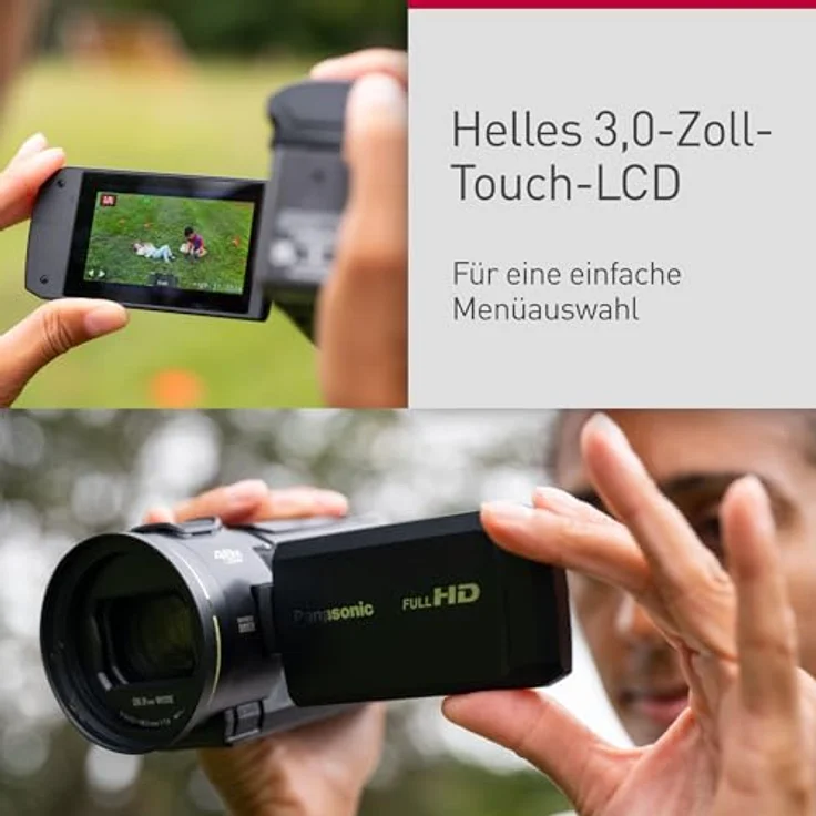 Panasonic HC-V900E-K, Semiprofessioneller Camcorder mit 24x optischem Zoom, 5-Achsen O.I.S, F1.8 Objektiv, Full HD, Schwarz – Bild 7