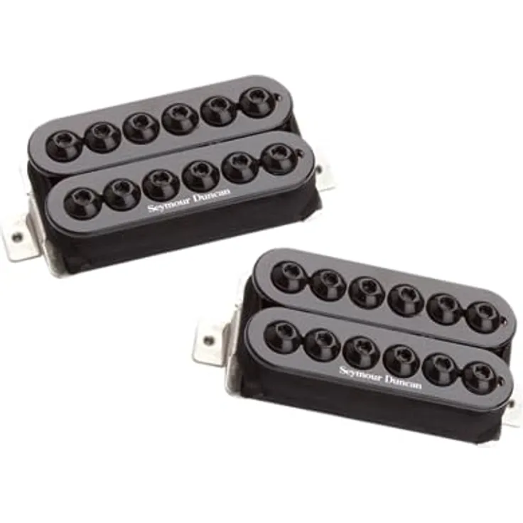 Seymour Duncan Invader Humbucker Set, High Output Tonabnehmer mit SH-8N und SH-8B, schwarz