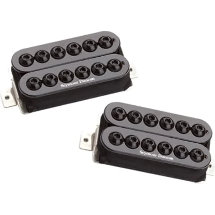 Seymour Duncan Invader Humbucker Set, High Output Tonabnehmer mit SH-8N und SH-8B, schwarz – Bild 1