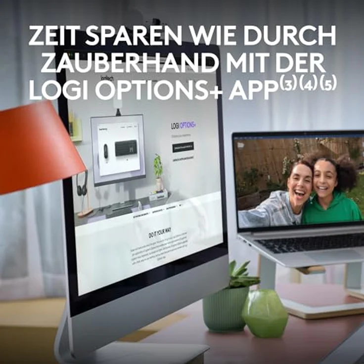 Logitech MK950 Signature Slim kabelloses Tastatur-Maus-Set, schlankes Design, leise tippen, Wechsel zwischen DREI Geräten, Bluetooth, mehrere Betriebssysteme, Windows, Mac, DEU QWERTZ-Layout, Graphit – Bild 4