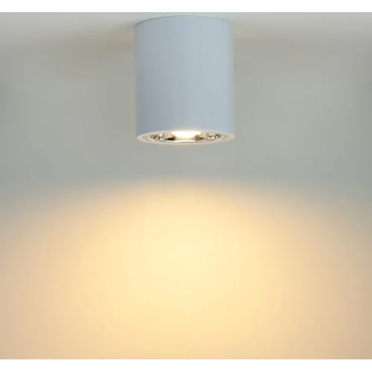 Licht-Erlebnisse Aufbaustrahler Metall Weiß Wohnzimmer Küche Flur H:15,5 cm E27 max. 60 Watt Zylinder rund Moderne Deckenleuchte DOWNLIGHT - Preisvergleich – Bild 3