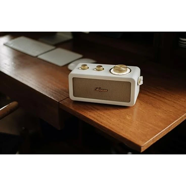 Sangean RA-101 Akku-Radio FM Bluetooth®, AUX wiederaufladbar Ivory, Gold – Bild 8