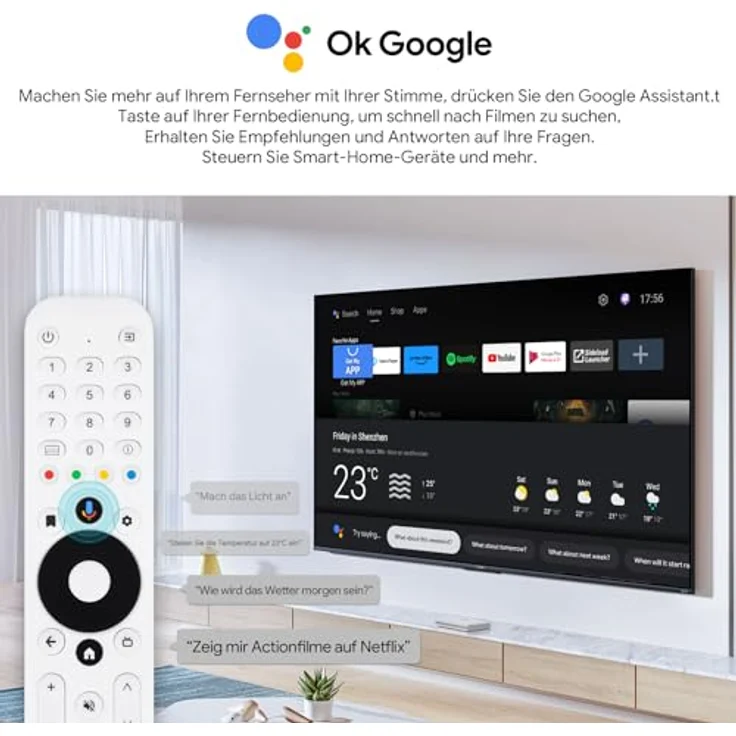 MECOOL KM2 Plus Deluxe Android TV Box, HDR 10+ 4K Dolby Vision Display, Google Netflix zertifiziert Prime Voice Assistant Video WiFi 6 Dual Band TV Box, schwarz – Bild 3