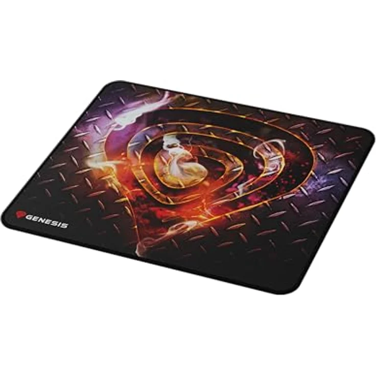 Genesis Carbon 500 M Steel G2 – Gaming Mousepad 450x400mm, präzise Stoffoberfläche, rutschfeste Gummi-Basis, umgenähter Rand, wasserabweisend, Steel-Logo Edition – Bild 3