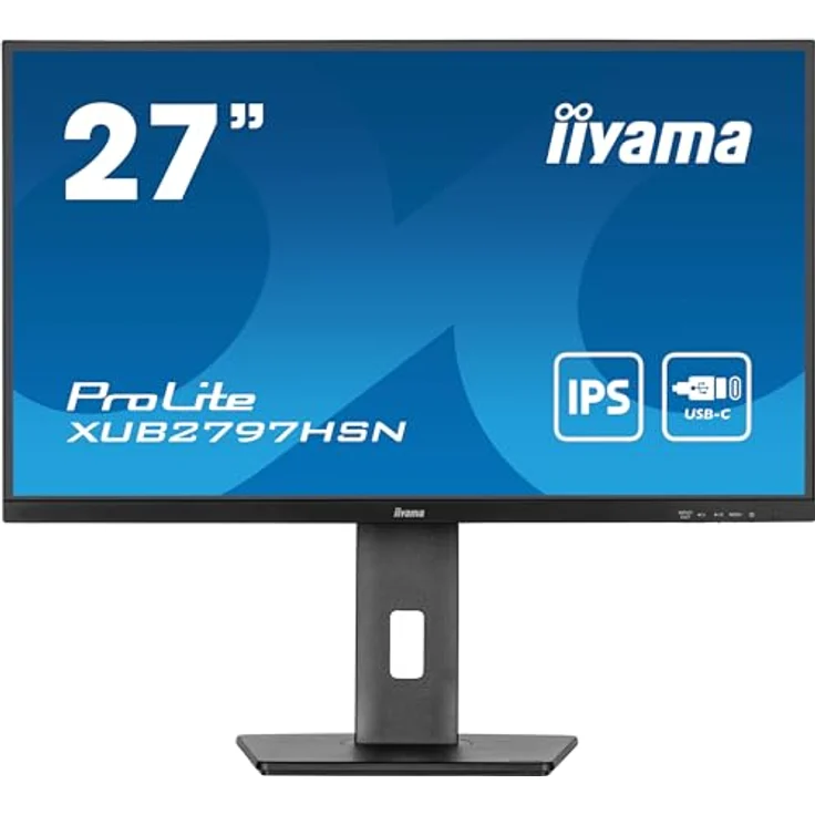iiyama Prolite XUB2797HSN-B2 27" IPS LED-Monitor Full-HD 100Hz USB-C Dock 65W LAN schwarz – Bild 3
