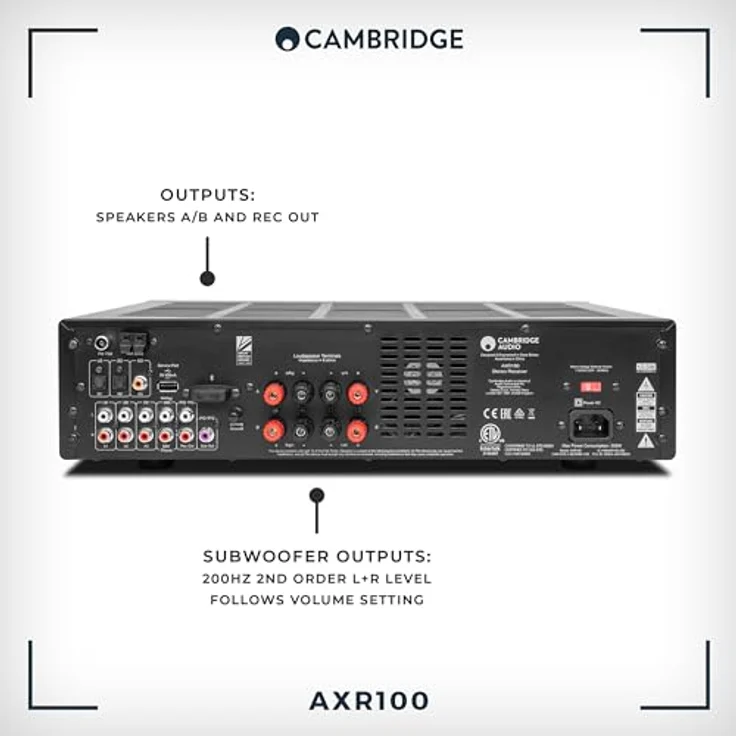 Cambridge AXR 100 Receiver Lunar Grey Stereoreceiver #5055300418104 – Bild 8