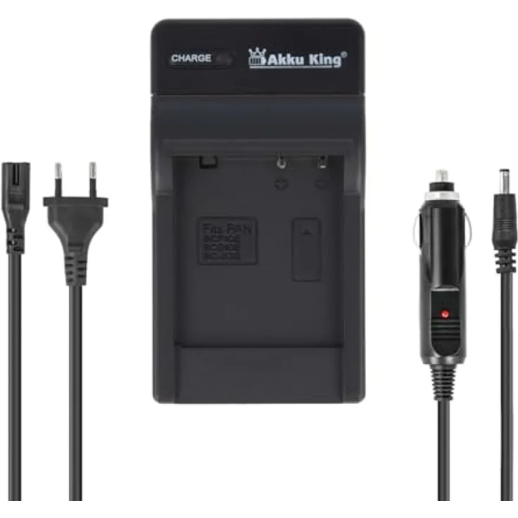 2in1 KFZ + Netz Ladegerät kompatibel mit Panasonic Akku DMW-BCF10, DMW-BCF10E