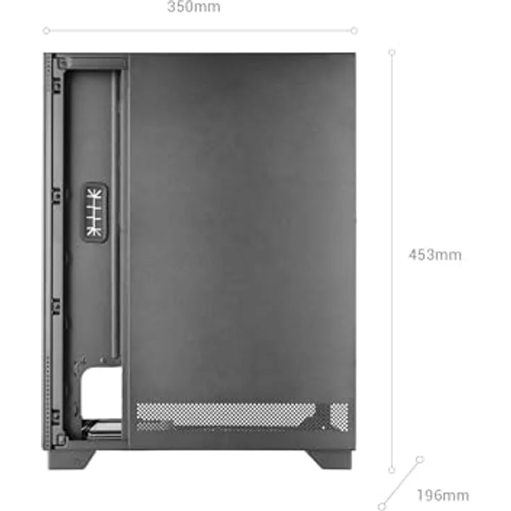 Mars Gaming MC-Pulsar ATX Gaming-Gehäuse mit LCD-Bildschirm, doppelt gehärtetem Glas, weiß – Bild 7