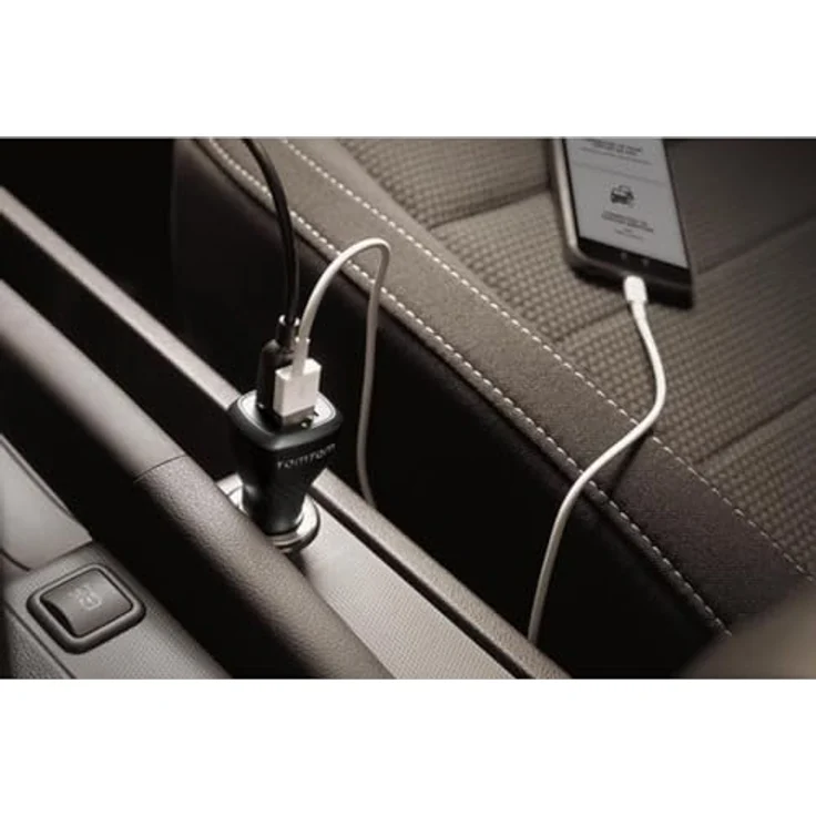 TomTom 9UUC.001.26, High Speed-Doppelladegerät für TomTom-Navi und USB-Geräte, 2.500 mA, Schwarz – Bild 2