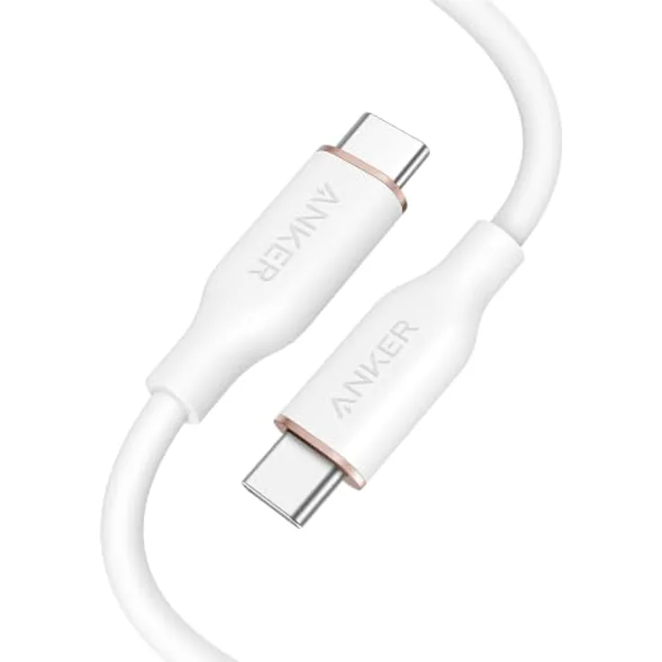 Anker 240W PowerLine III Flow USB C auf USB C Kabel, 0,9m, ultra-schnelles Laden, strapazierfähig und verheddert nie