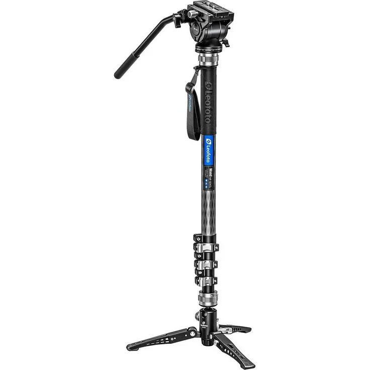 Leofoto MF-324CL, Carbon-Einbeinstativ mit Schwenk-Neigefuß VD-04, max. Höhe 182 cm, tragbar bis 10 kg, 1,2 kg leicht