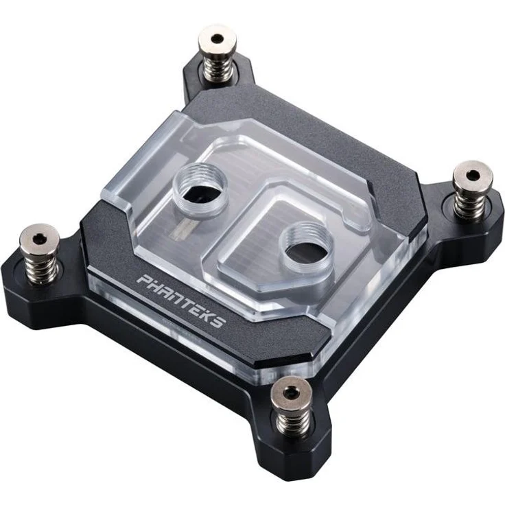 Phanteks Glacier C370I, CPU-Wasserkühler mit ARGB-Beleuchtung und Acryl-Oberfläche, Schwarz, für Intel-Sockel 1700/1200/115x