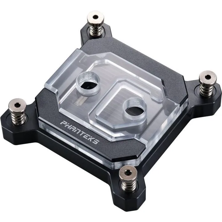 Phanteks Glacier C370I, CPU-Wasserkühler mit ARGB-Beleuchtung und Acryl-Oberfläche, Schwarz, für Intel-Sockel 1700/1200/115x