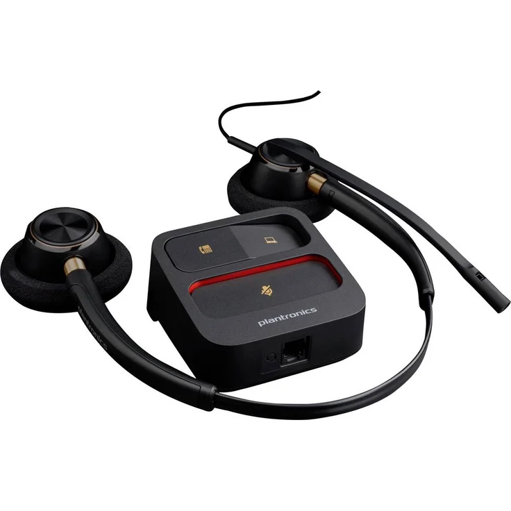 HP EncorePro HW520, On Ear Headset in Schwarz, digitales Callcenter-Headset mit Teams-Unterstützung
