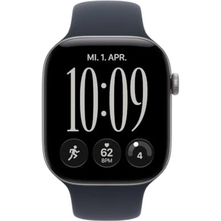 Apple Watch Series 12, 46mm Smartwatch mit Space Grau Aluminiumgehäuse, Navyblau Sport Band und Gesundheits-Tracker – Bild 2