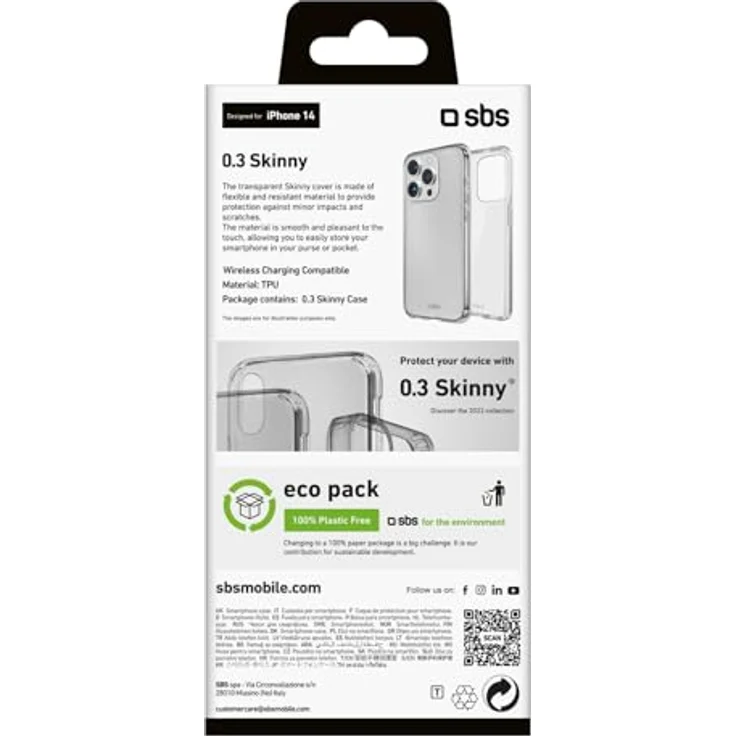 SBS Skinny - Transparente Handyhülle für Apple iPhone 15 Pro, Flexibles TPU Backcover – Bild 3
