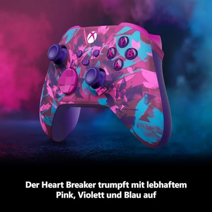 MICROSOFT Xbox – Heart Breaker Special Edition Wireless Controller, rot/mehrfarbig, für Series, Android, MAC, PC, Series S, X, mit strukturierten Triggern und Gummierten Griffen – Bild 2