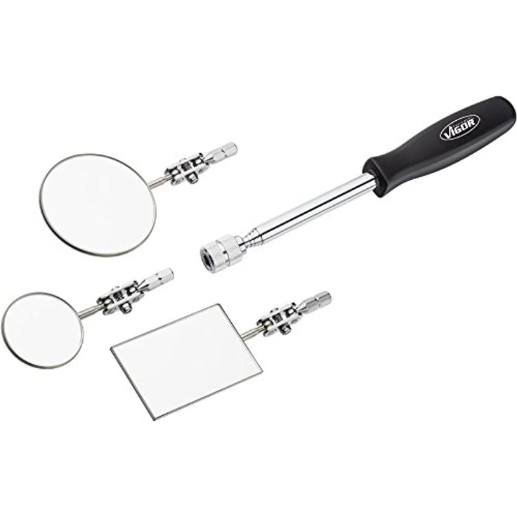 Vigor Teleskopspiegel-Satz (3 verschiedene Spiegel, mit federgespanntem Doppelgelenk) V5480 – Bild 2