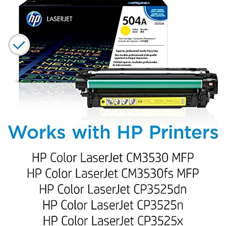 HP 504A (CE252A) Gelb Original Toner fürHP Color Laserjet CP3525, HP Color Laserjet CM3529 – Bild 3