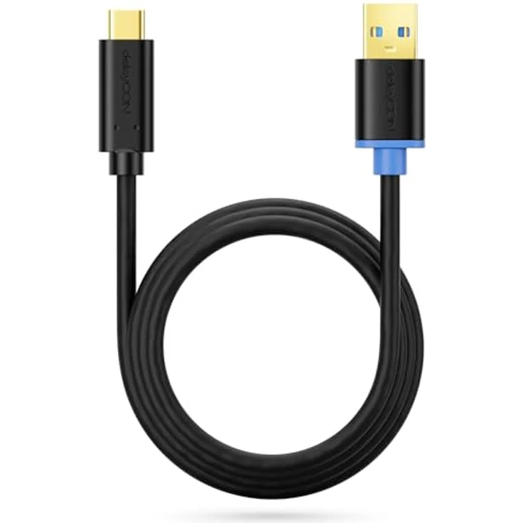 deleyCON 1m USB C Kabel USB 3.0 Ladekabel Datenkabel 5 Gbit/s USB-A auf USB-C in Schwarz, für iPhone 16 15 Pro Max Samsung Galaxy S25 S24 S23 Pixel iPad Pro MacBook Air Tablets Switch PS5 Notebook PC – Bild 4