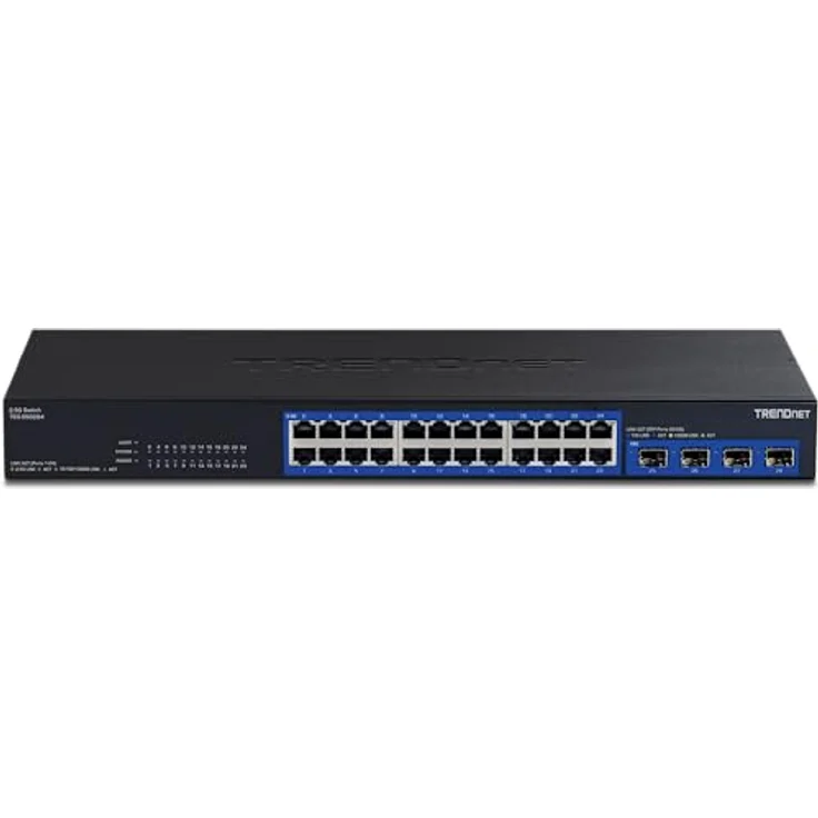 Trendnet TEG-S50284, Gigabit Ethernet Switch mit 28 Ports, Smart-Managed, 200 Gbit/s Switching-Kapazität, Schwarz – Bild 5