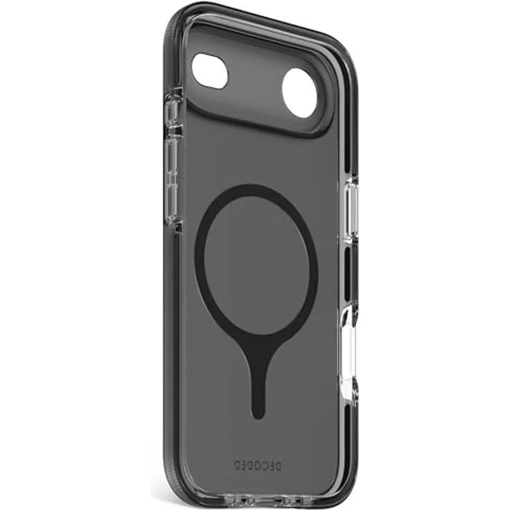 Decoded Transparent Clear Case für iPhone 17 Air, 100% recyceltes Material, Anti-Vergilbung, MagSafe-kompatibel, 4 Meter DropTec Schutz, Kratzfest, Frosted Schwarz – Bild 3
