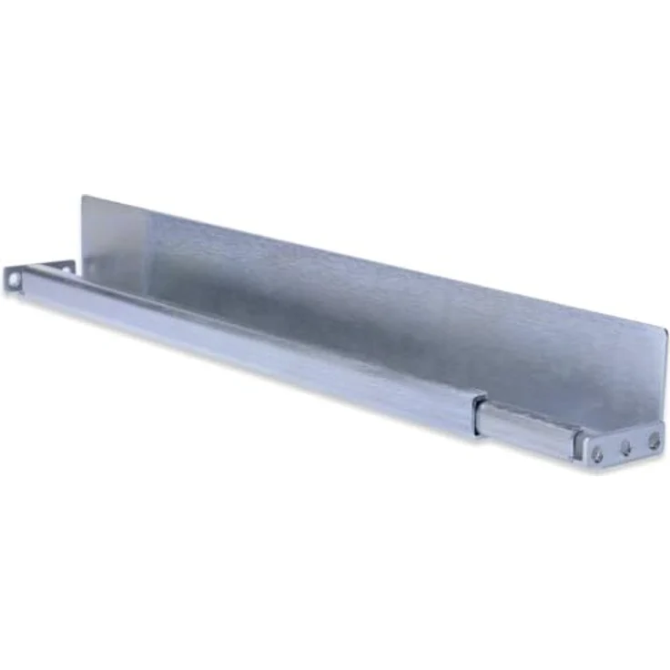 DIGITUS 1HE Gleitschienen für 19'' Netzwerkschränke, Variabele Tiefe von 35 bis 60 cm, L-Profil, 2mm starkes Stahlblech, Traglast 100 kg, Silber – Bild 2