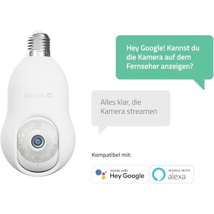 Hombli Überwachungskamera Bulb Cam 4K (Außenbereich) mit Bewegungs- und Geräuscherkennung – Bild 12