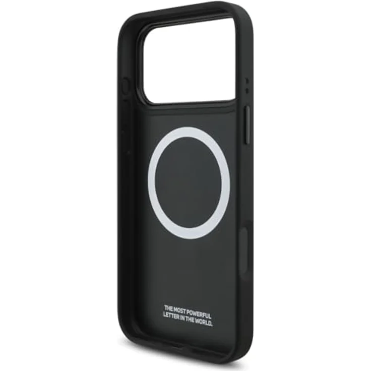 BMW Handyhülle Case iPhone 17 Pro Max, MagSafe Kunstleder schwarz mit Tricolor Metall Logo und Kantenschutz, 6,9 Zoll – Bild 7