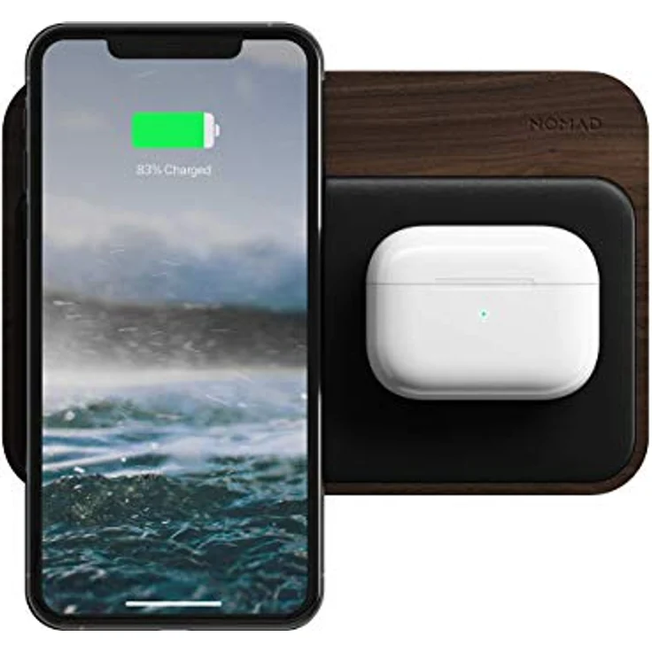 Nomad Base Station, Wallnuss-Edition, für iPhone/AirPods, USB-C/USB-A, holz – Bild 4