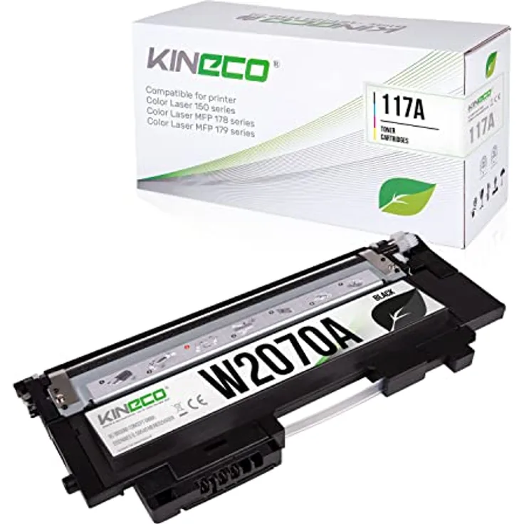 Kineco Toner kompatibel zu HP 117A W2070A, Schwarz, bis zu 1.000 Seiten, 100% kompatibel mit Füllstandsanzeige