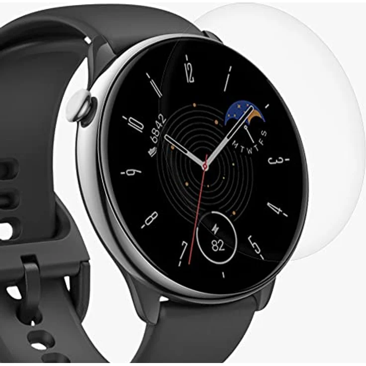 kwmobile 3X Transparente Displayschutzfolie für Huami Amazfit GTR Mini - Ultradünn und unempfindlich, 3er Pack – Bild 3